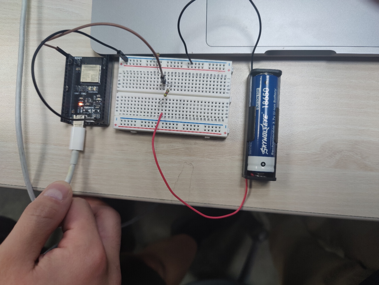 Photo of Real-Life Completed Circuit