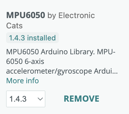 MPU6050 Library Installation